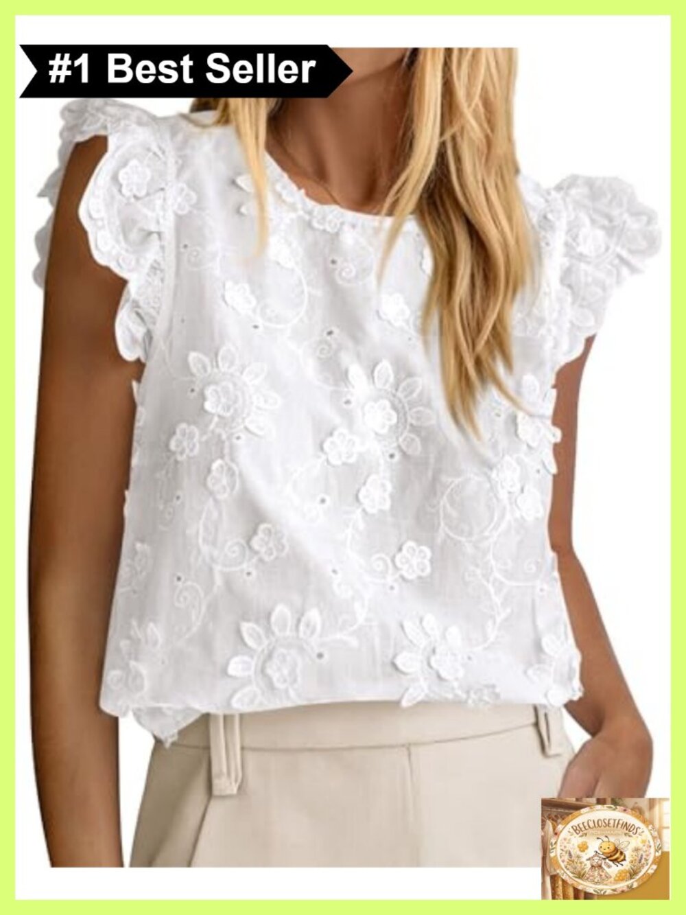 Lace Embroidered Eyelet Blouse Cap Sleeve Boho Keyhole Back Top